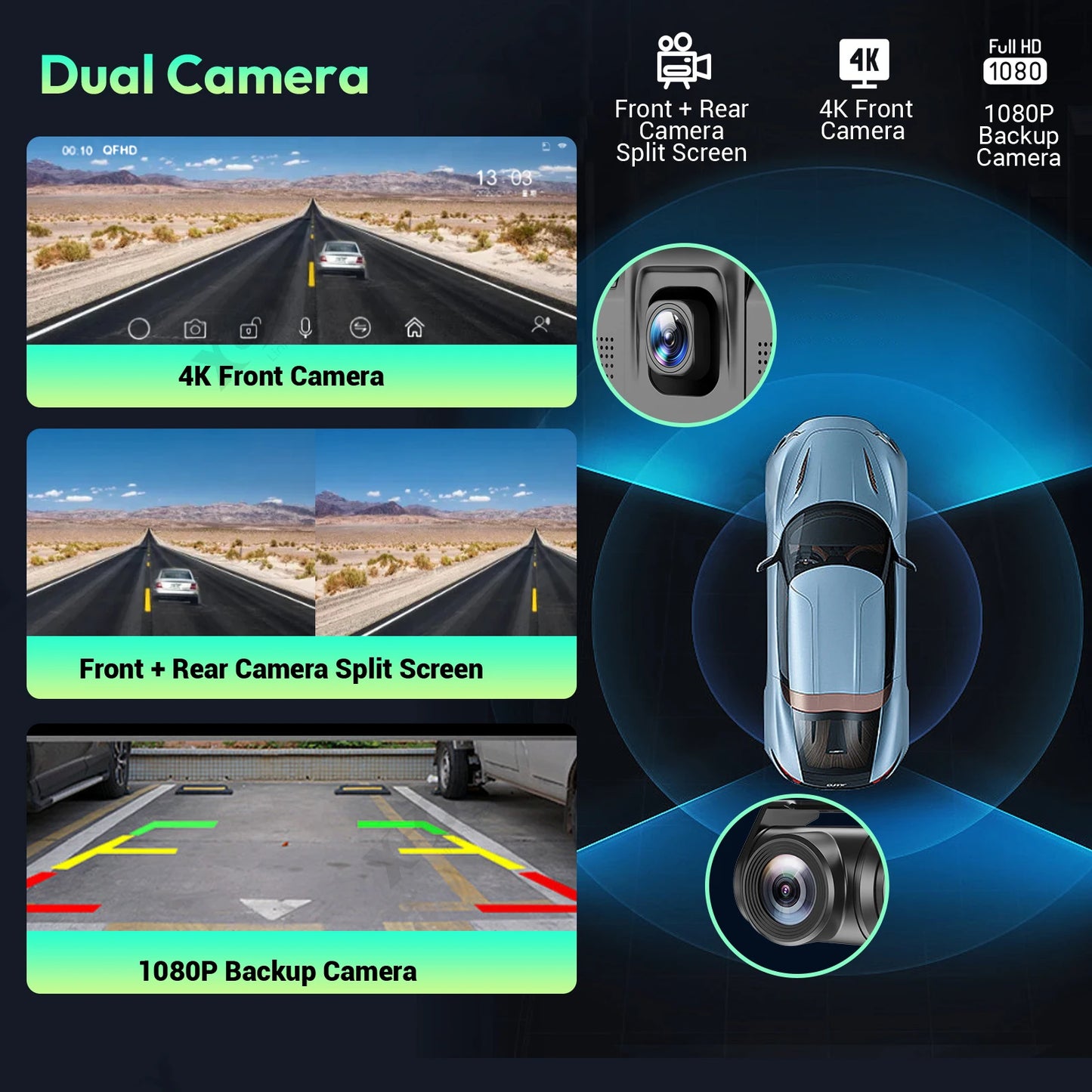 10.26" 4K Dash Cam Dashboard Video