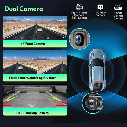 10.26" 4K Dash Cam Dashboard Video
