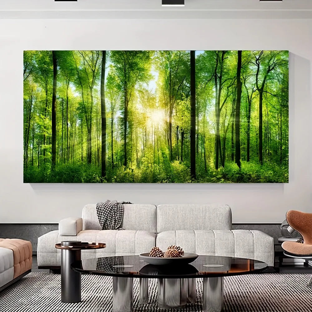 Inspired oil painting art 1.5 inch thick solid wood pine frame, suitable for interior decoration