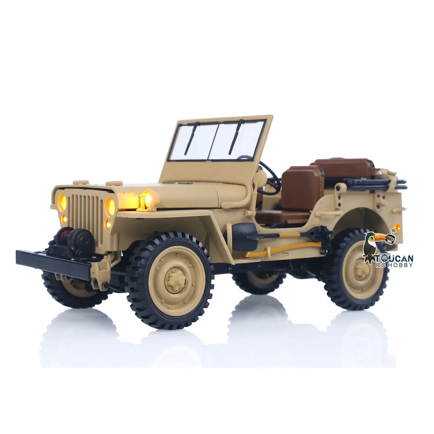 Remote Control Military Car 1/14 scale, 2.4GHZ Open-top Off Road 4WD Combat Model