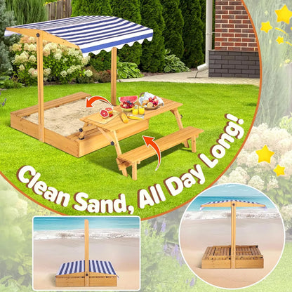 Kids Sandbox with Cover Canopy