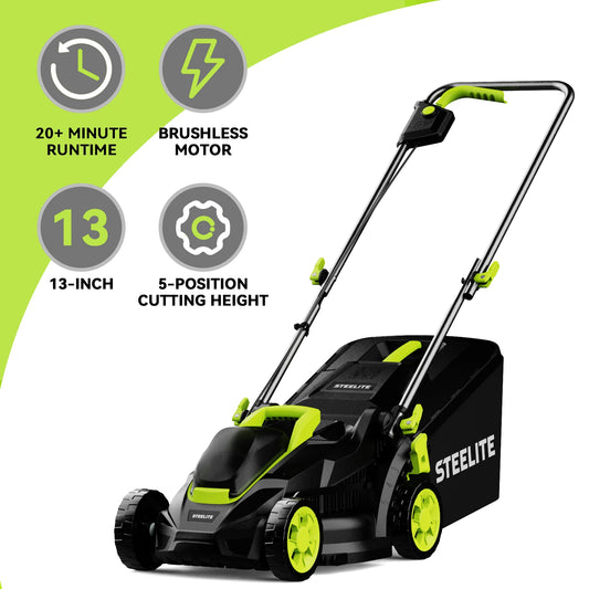 13" Lightweight Cordless Lawn Mower