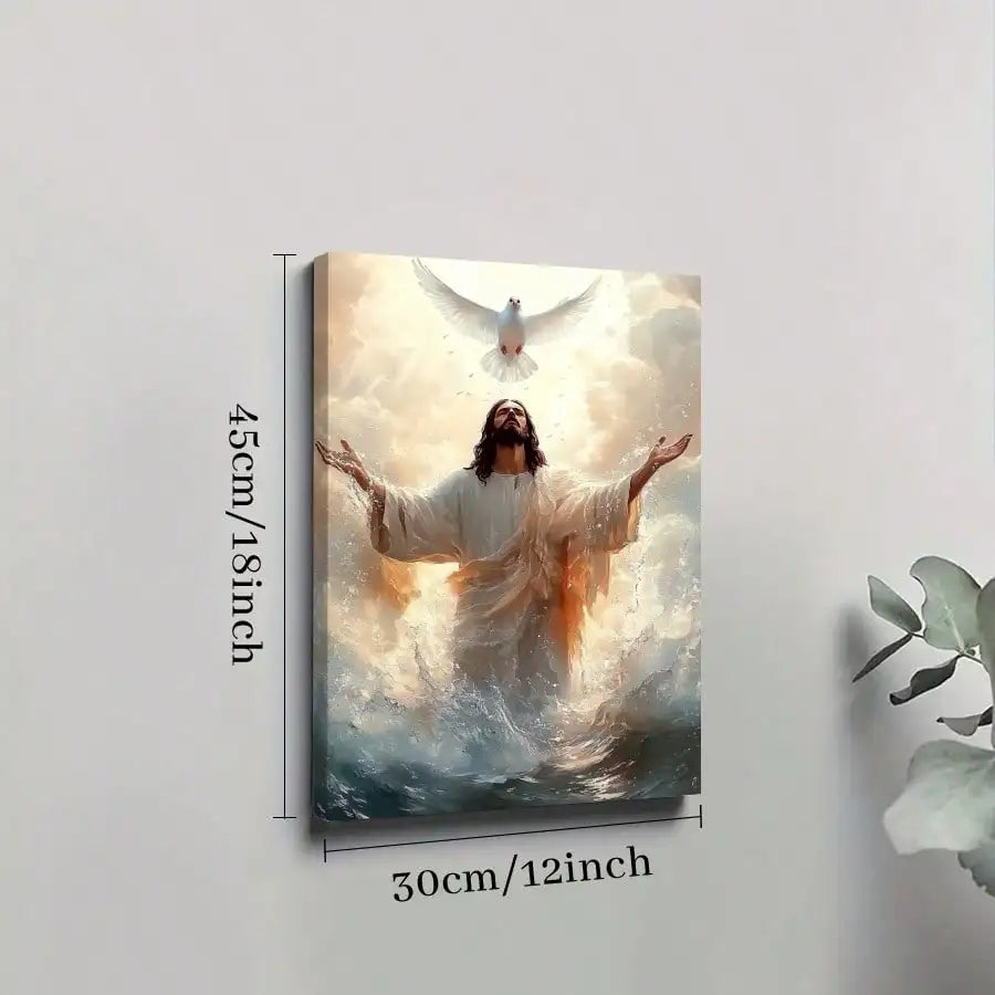 Framed Jesus Inspiring Canvas Painting - Wall Art - Ideal Gift for Home, Wall & Room Decor Suitable for Bedroom