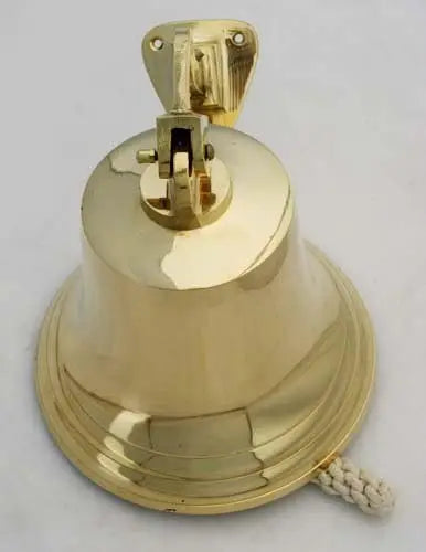 Large 11 Inch Polished Brass Nautical Ship Bell for Decoration