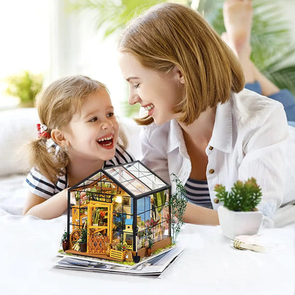 Miniature Greenhouse Wooden Kit