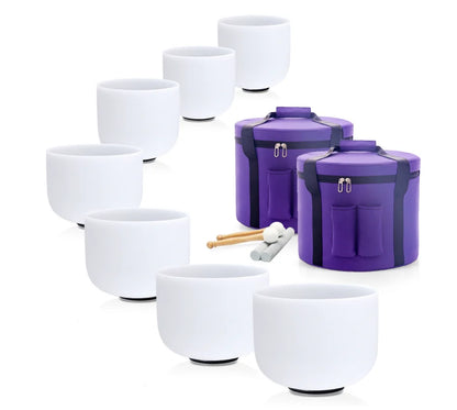 7-12 or 6-12 Inch Crystal Singing Bowls