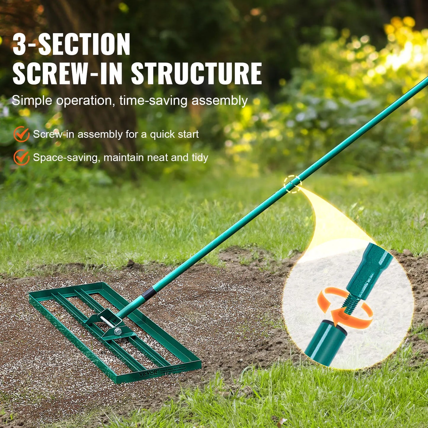 36inchx10inch Heavy-duty Lawn Leveler
