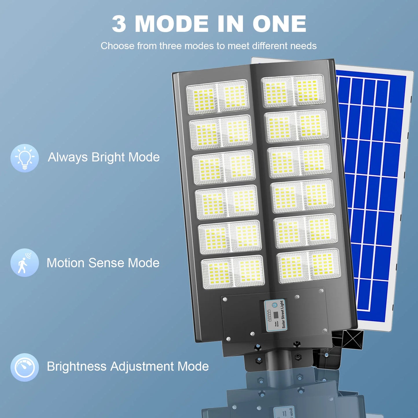2-Pack 5000W Solar Street Lights