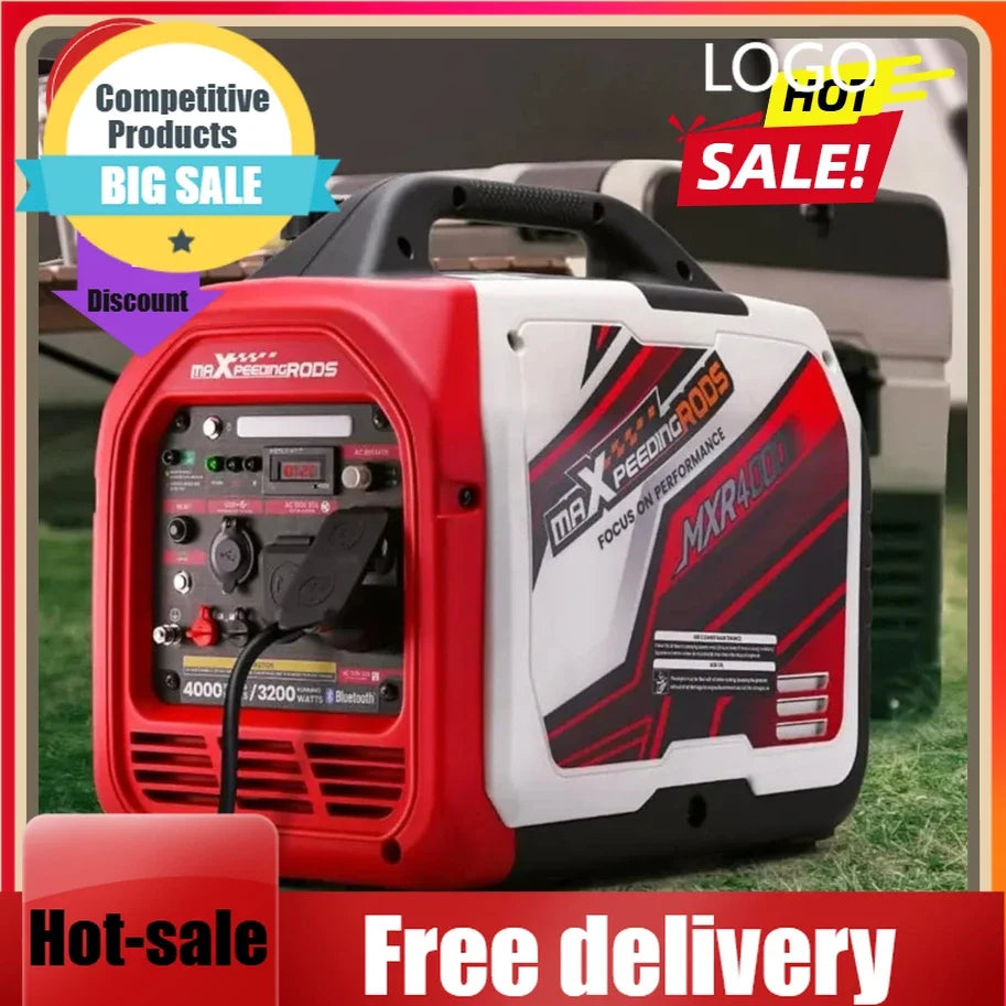 Home Backup-4000 Watt Inverter Generator With CO Alarm, RV Ready, Gas Powered, App Remote Data Monitor