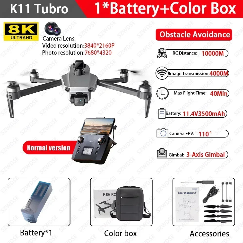 Cole Professional Turbo Drone Aerial 8K HD Dual Camera with Built-in Airdrop Intelligent Obstacle Avoidance