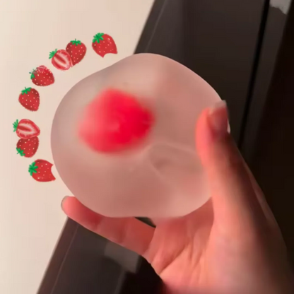 Strawberry Mochi Squeeze Toy for Stress Relief and Vent Anger Fidget Toy