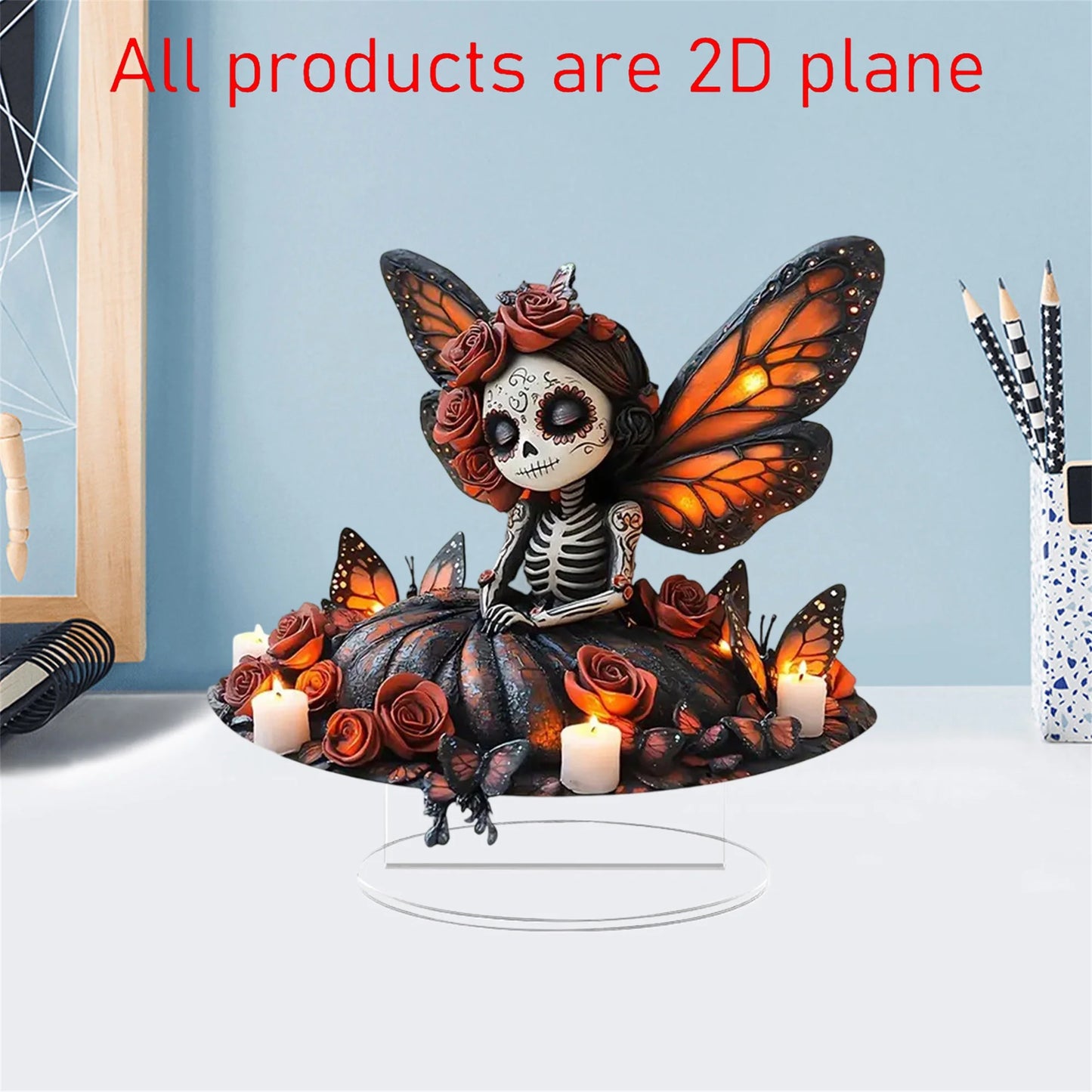 Gothic Halloween Day of the Dead Skeleton Girl Figurine