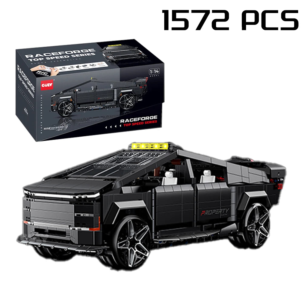 RC Cybertruck Building Blocks Car with Electric Lifting Chassis 1:14 Scale