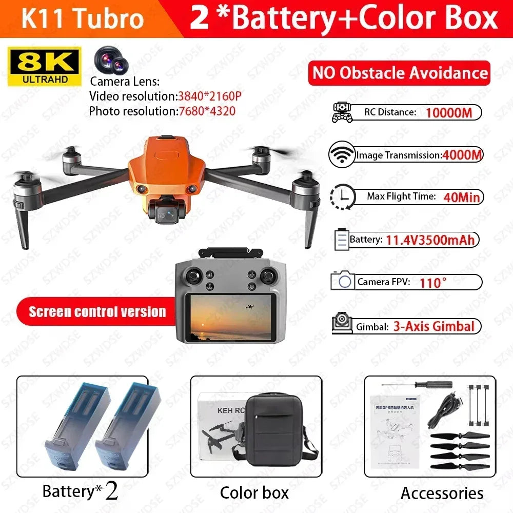 Cole Professional Turbo Drone Aerial 8K HD Dual Camera with Built-in Airdrop Intelligent Obstacle Avoidance
