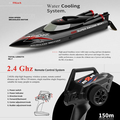 RC High Speed Racing Watercraft Boat 2.4Ghz 55KM/H 35KM/H