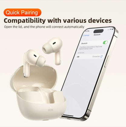 Wireless Bluetooth 5.3, HD Microphone, HIFI Earphones