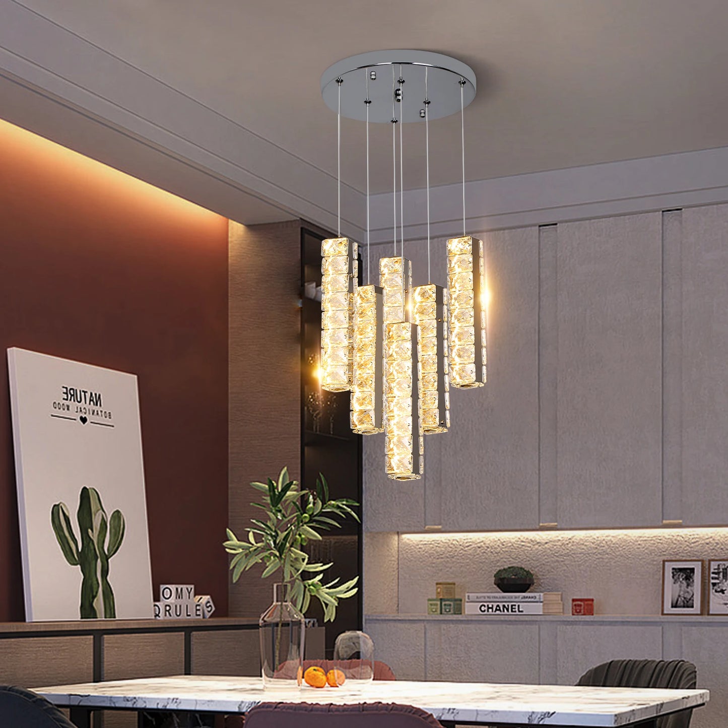 Nordic K9 Crystal LED Chandelier for Modern Luxury Home Décor