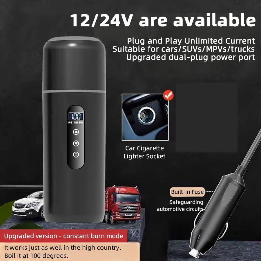 Portable Car Heating 500ml Travel Thermal Cup
