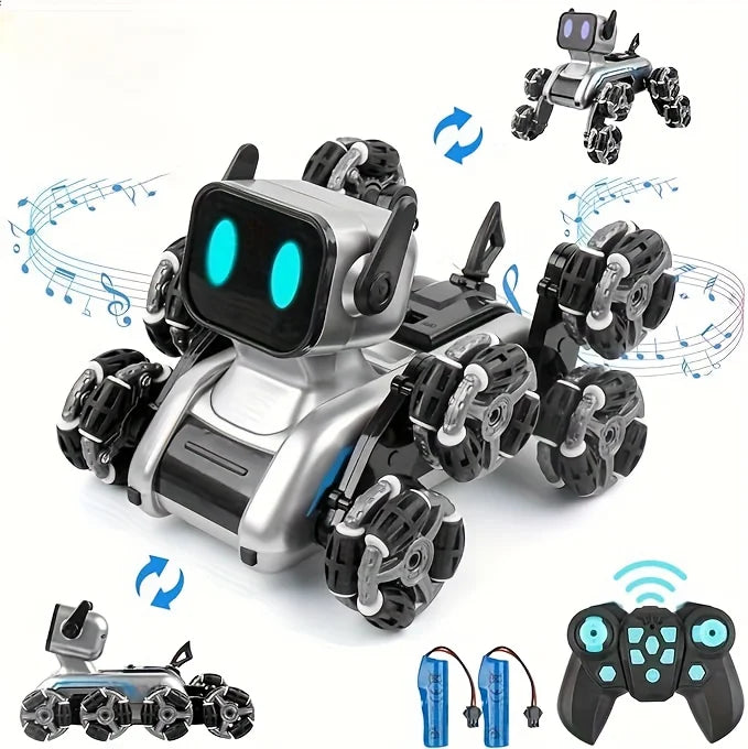 New Smart RC Robot Dog-2.4GHz Wireless, Realistic Pet Interaction, Music & Lights. Perfect Birthday/Christmas Gift for Kids 6-12