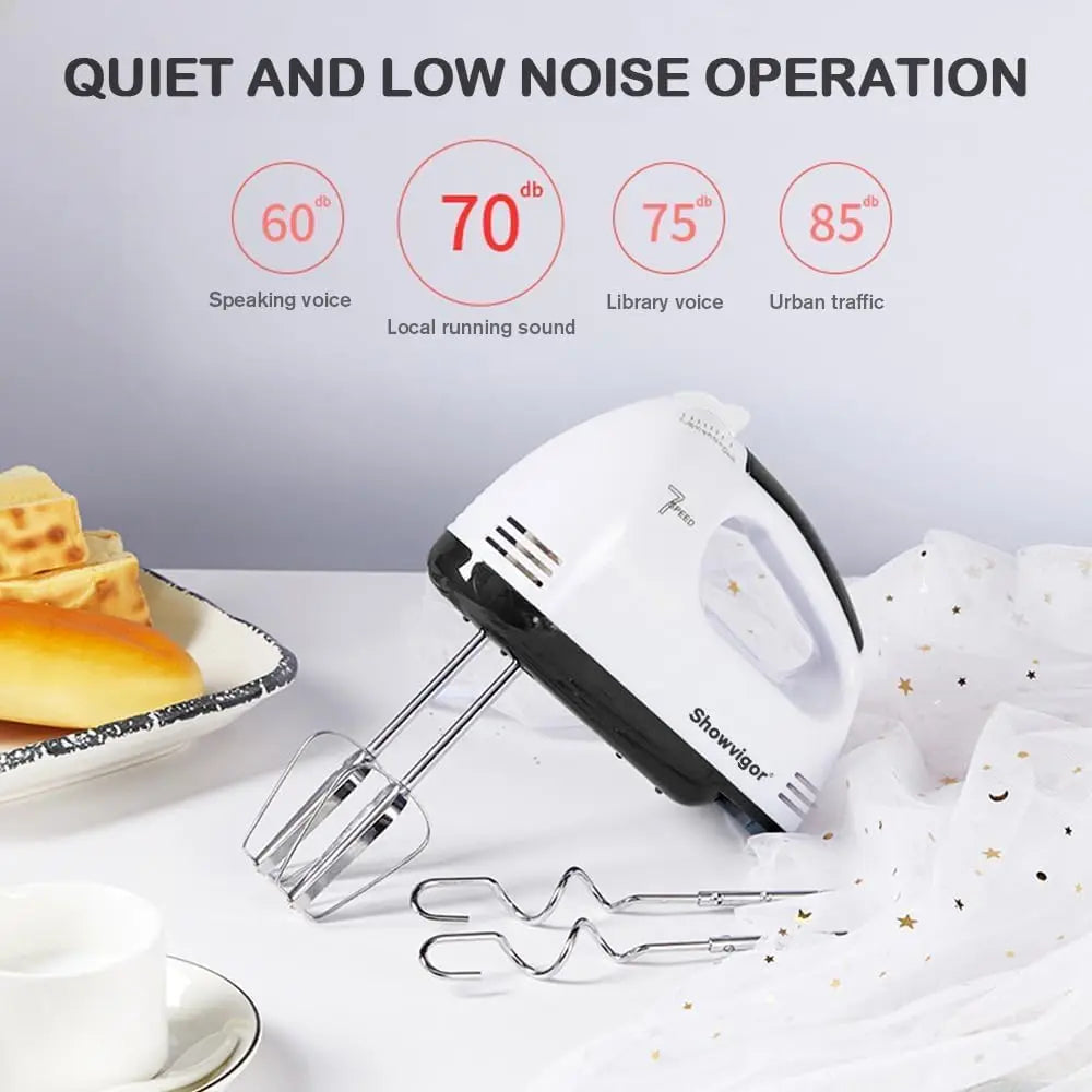 Electric Hand Mixer With 5 Stainless Steel Attachments