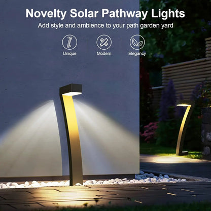 6 Pack Bright Solar Outdoor Lights Auto On/Off for Outside Landscape, Path, or Yard