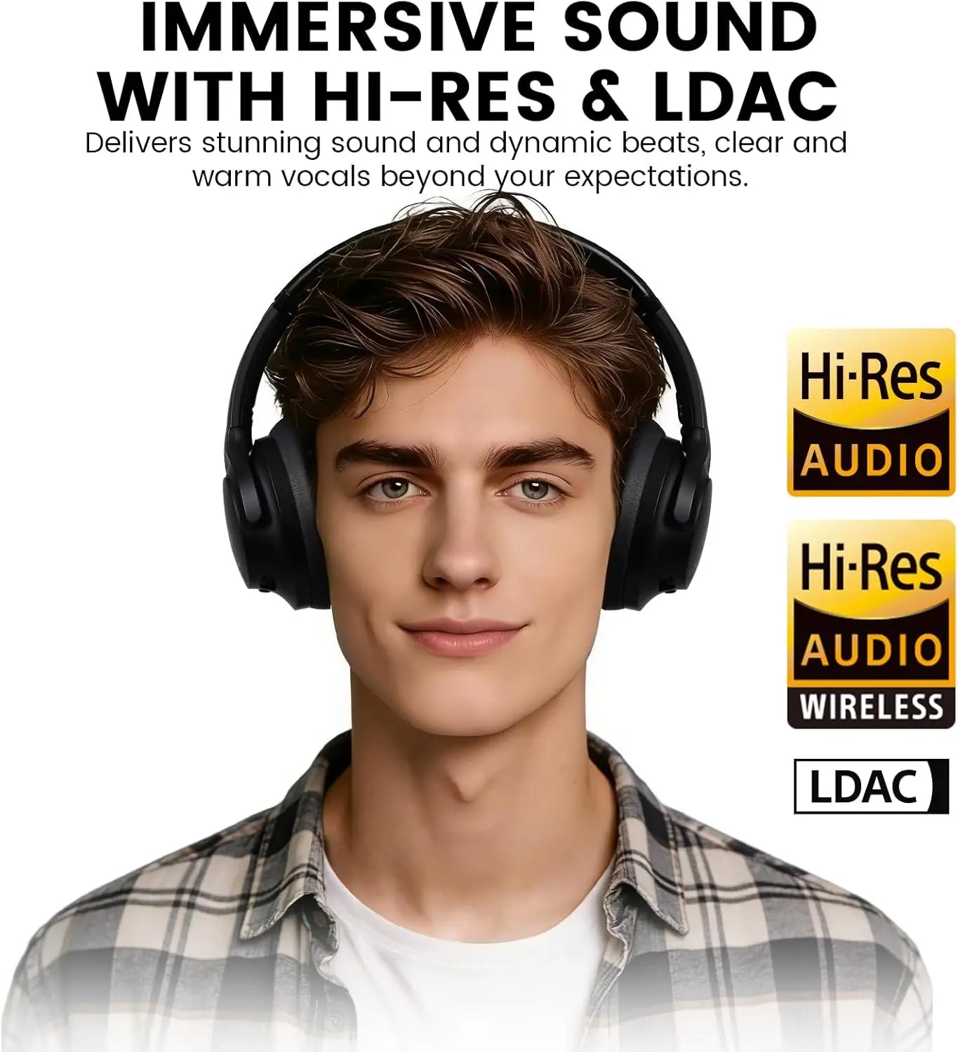 Noise Cancelling Over Ear Bluetooth Headphones