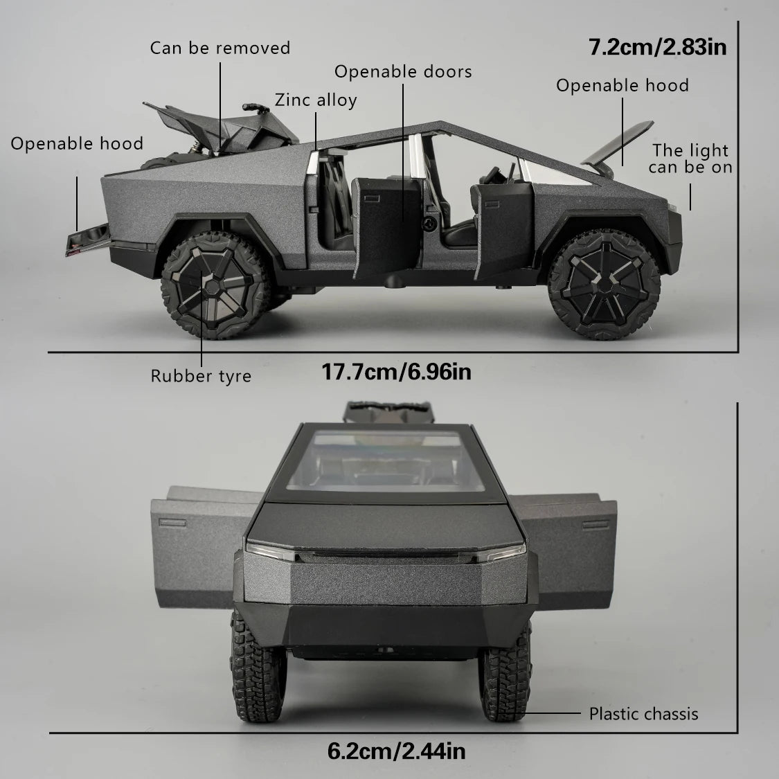 1:32 Scale Zinc Alloy Pickup Model With Sound and Lights