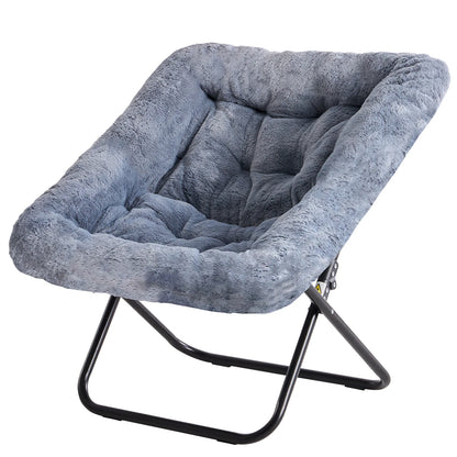 28 inch Cozy Saucer Chairs Soft Faux Fur Large Size that fold for storage.  Great Reading Chair