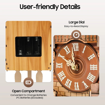 Wall Mount Wooden Cuckoo Clock