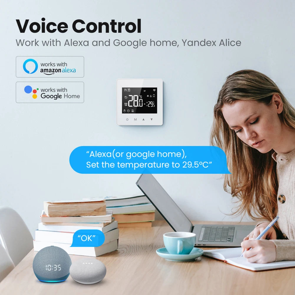 WiFi Smart Home Thermostat Compatible with Alexa ,Google Home, and Alice