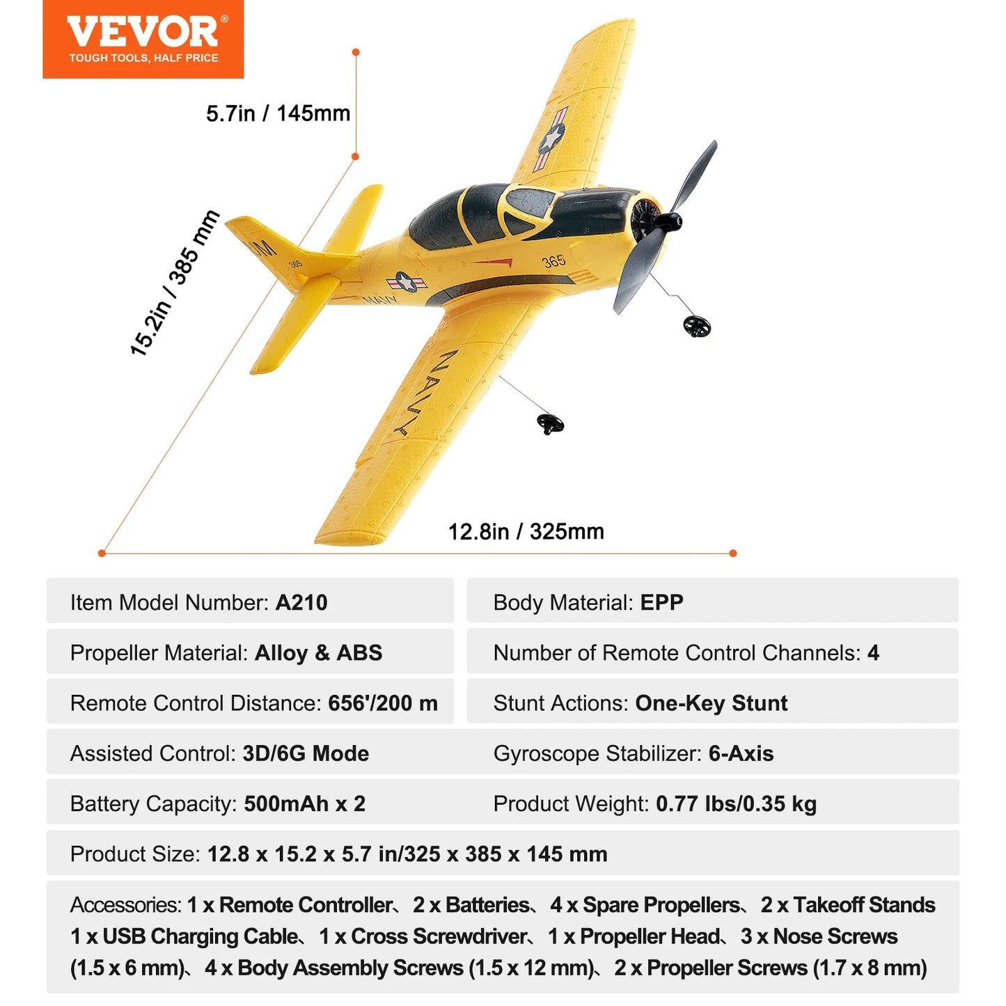 RC Plane Remote Control Airplane 2.4G 4CH with 6-Axis Gyro Stabilizer