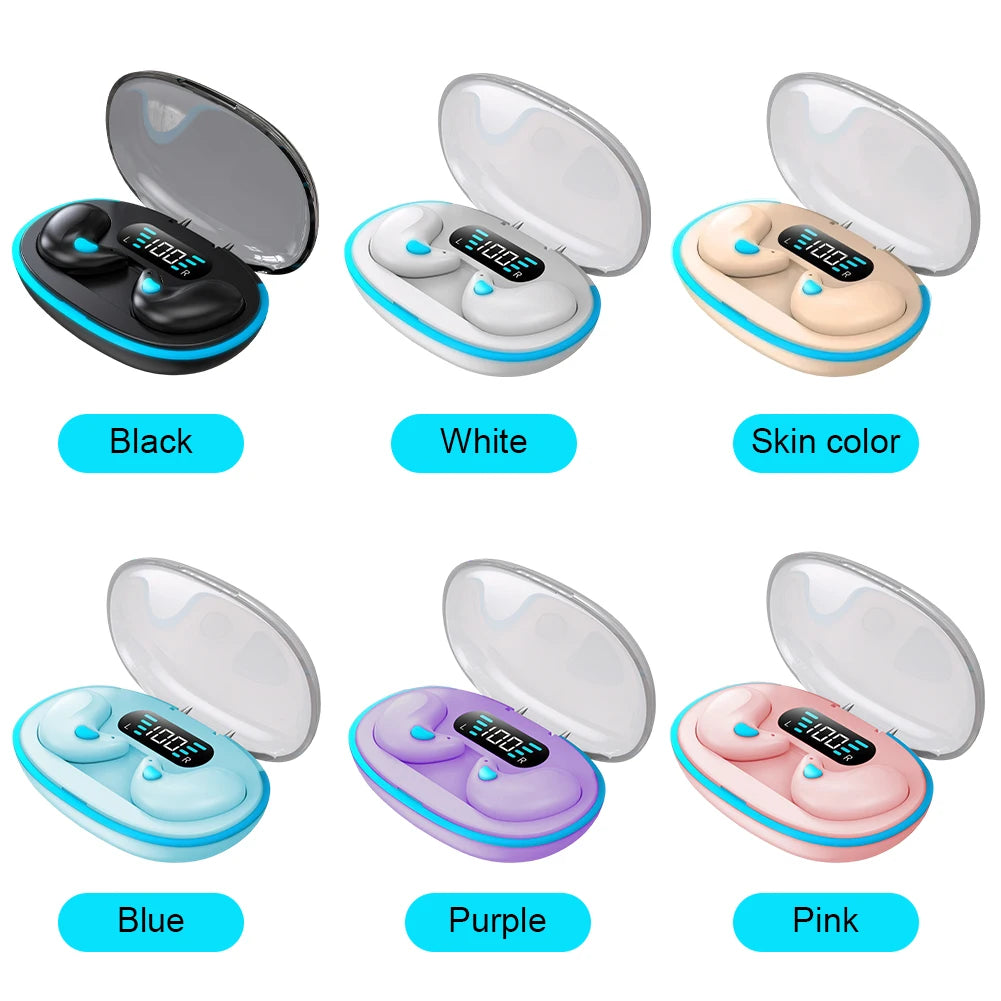 BT 5.3 Invisible Touch Control, Sense-Free, Micro Sleep Earbuds
