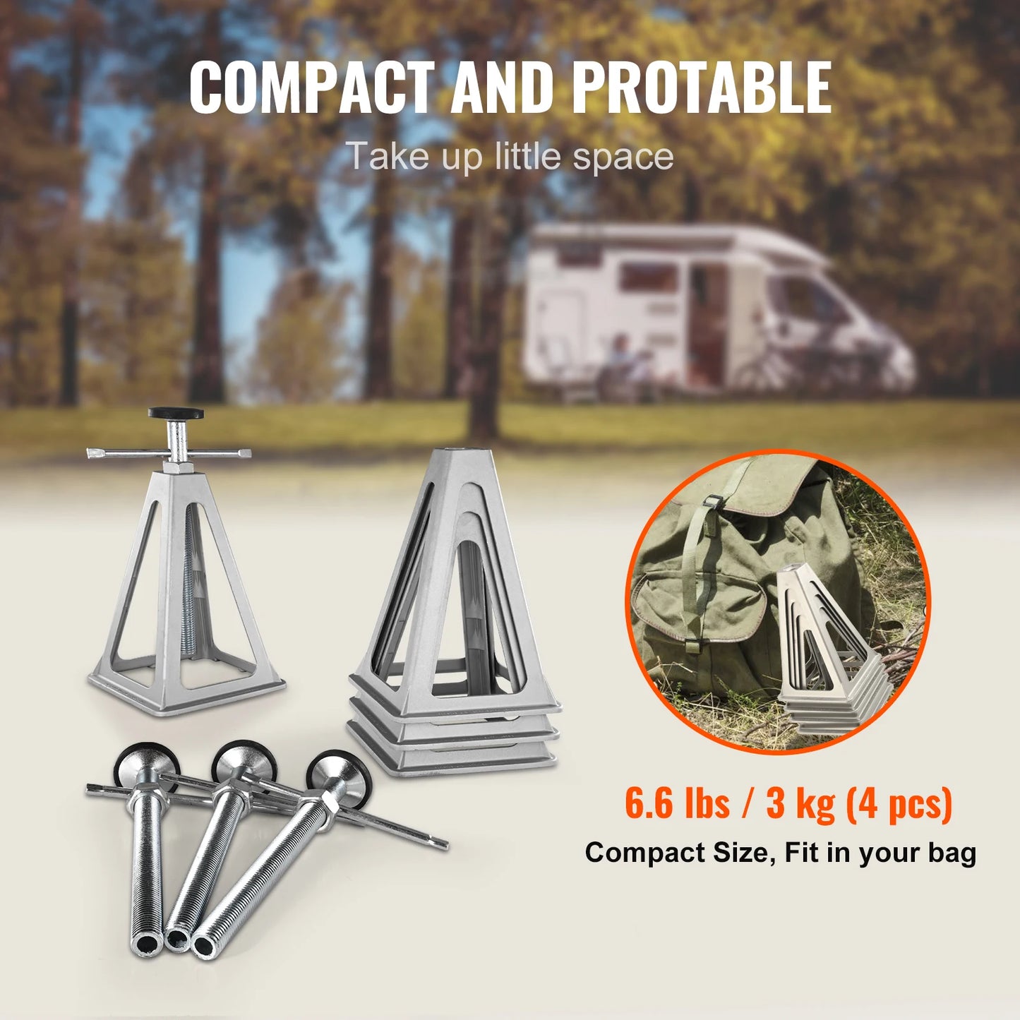 4 Pack Aluminum RV Leveling Jacks