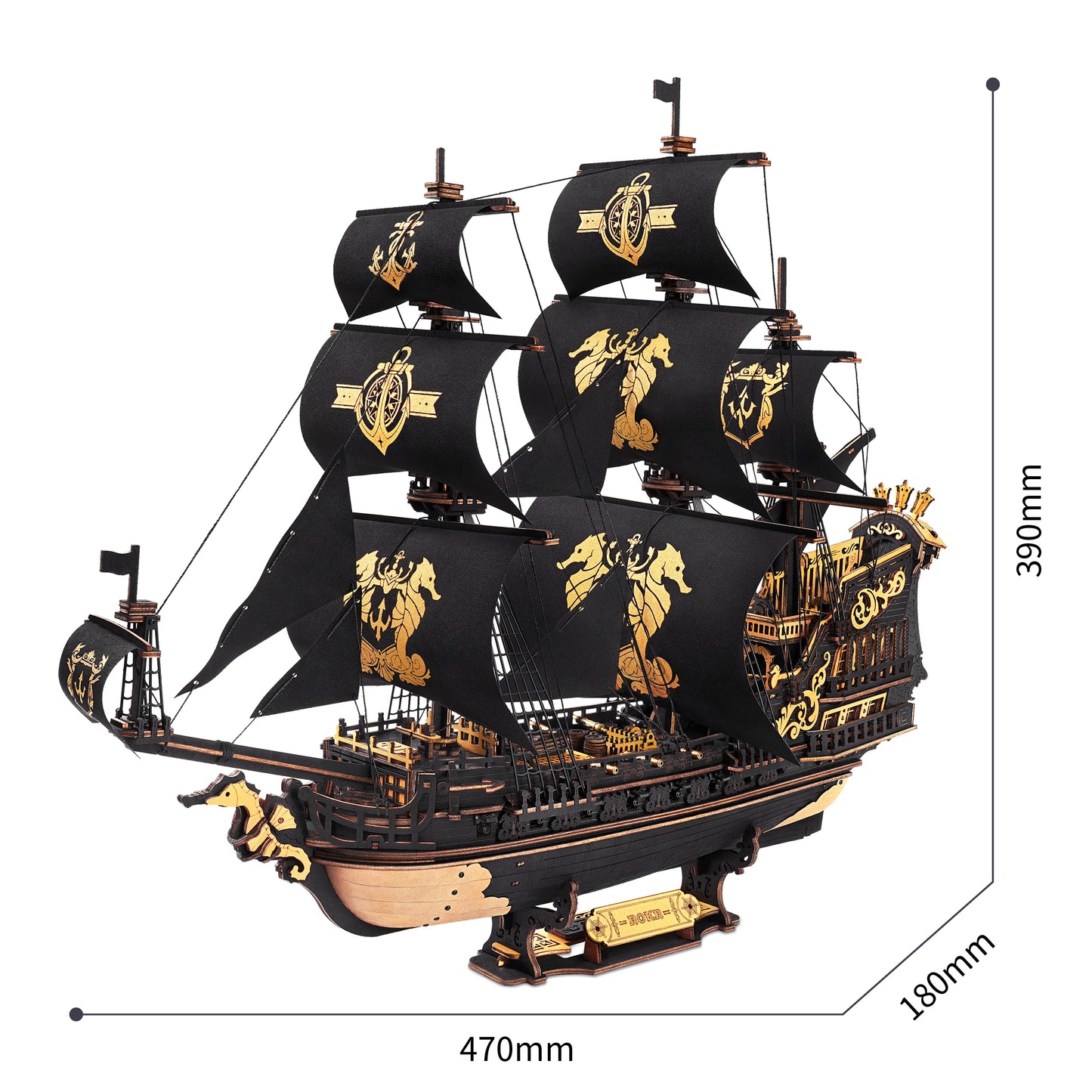 603pc 3D Puzzle Wooden Seahouse Barque Model kit
