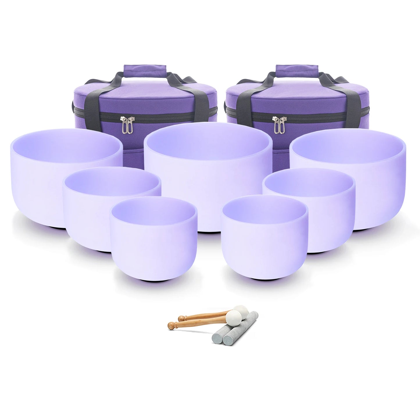 7-12 or 6-12 Inch Crystal Singing Bowls