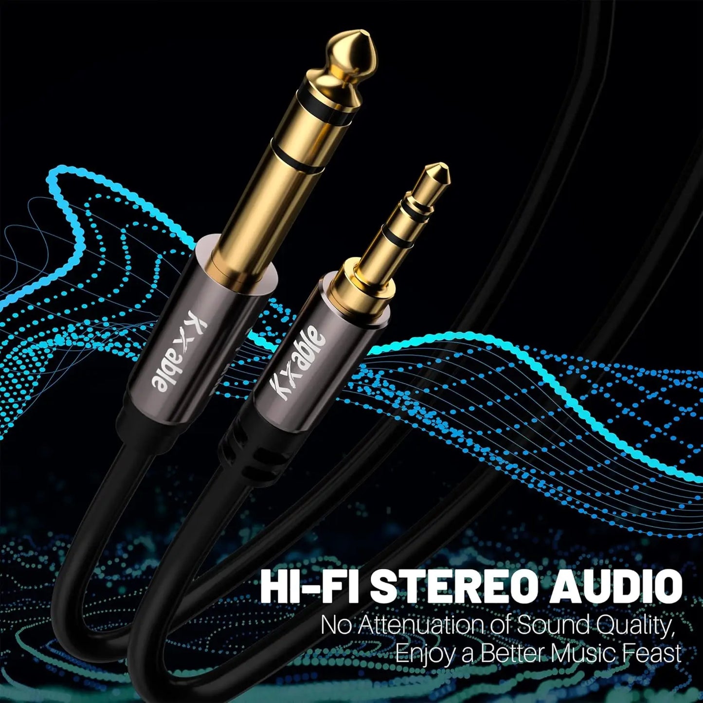 3.5mm to 6.35mm Stereo Audio Cable
