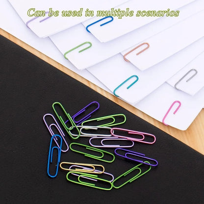240pcs Medium Colored Paper Clips for Office/School Use