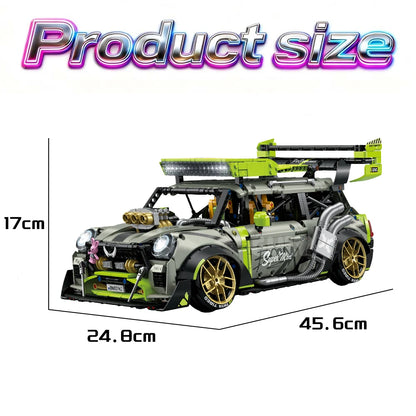 RC Sports Car Building Blocks Model Racing Car 1:10 Scale With Motor