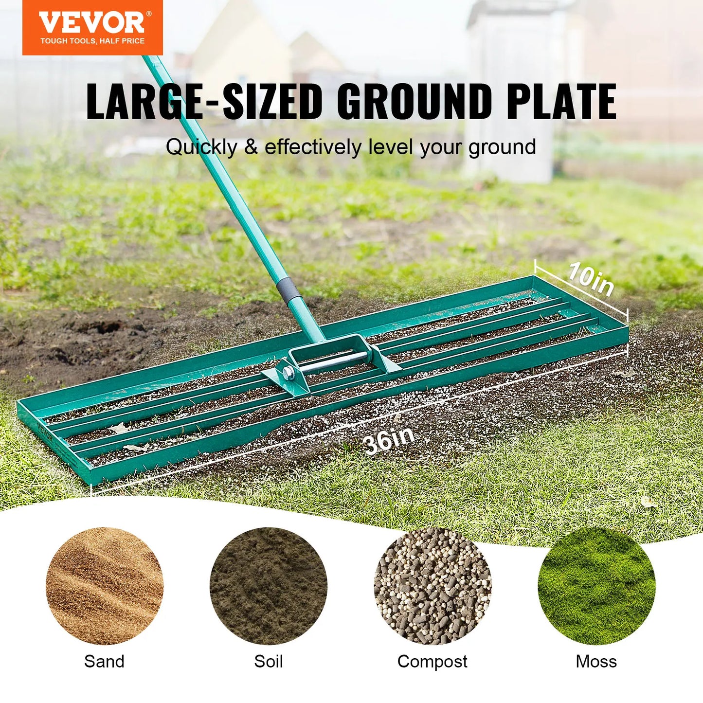 36inchx10inch Heavy-duty Lawn Leveler