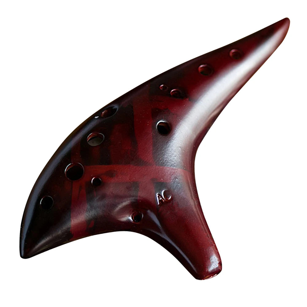 12 Hole Ocarina Ceramic Alto C Vessel Flute
