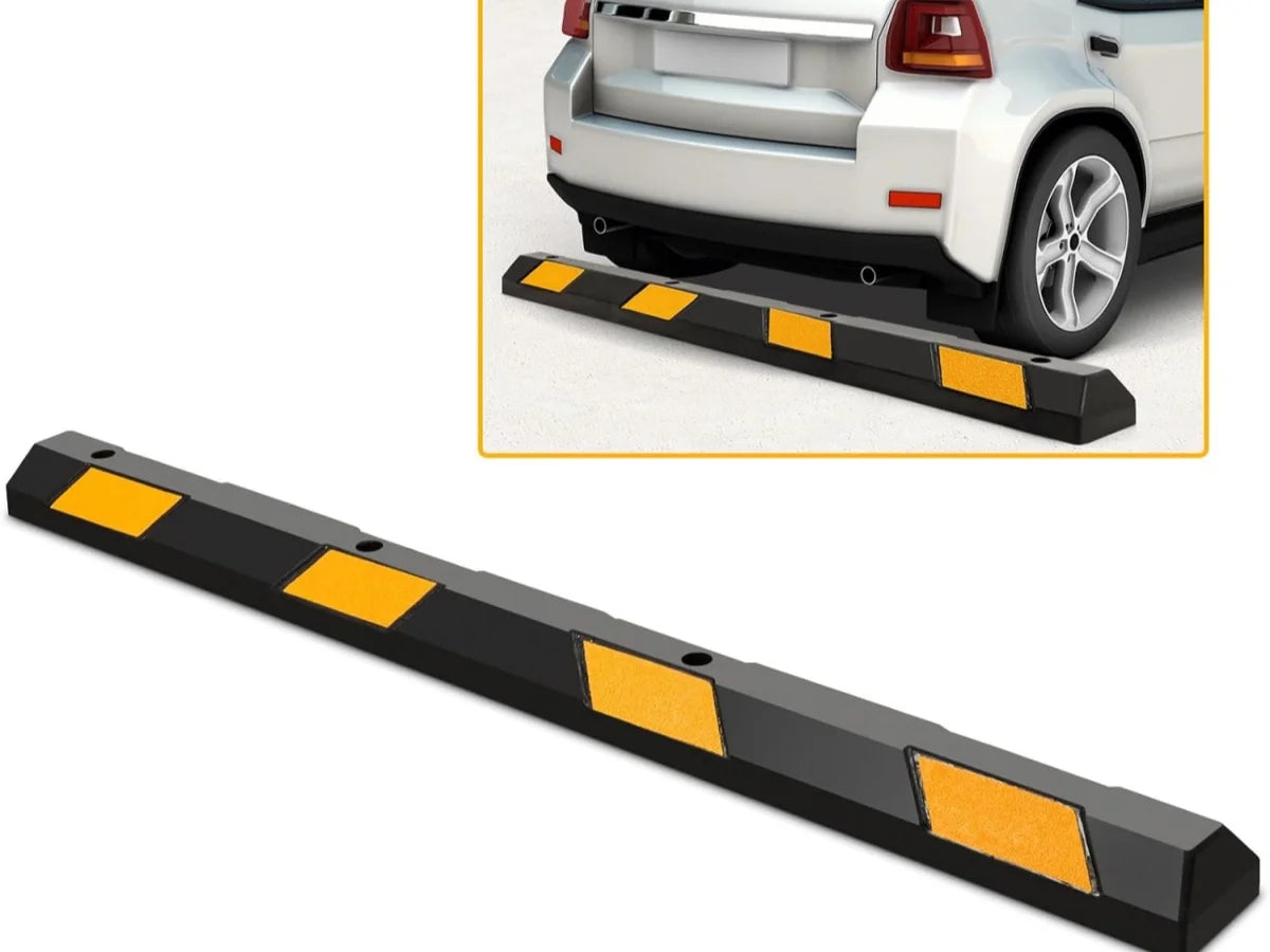72in Car Parking Stopper W/ Yellow Reflective Stripes