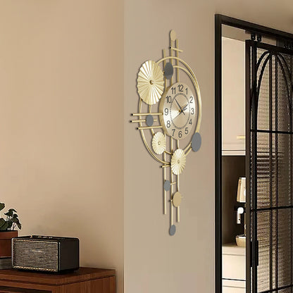 45x78cm Decorative Art Wall Clock Silent Non Ticking for Living Room, Bedroom, Kitchen, or Office