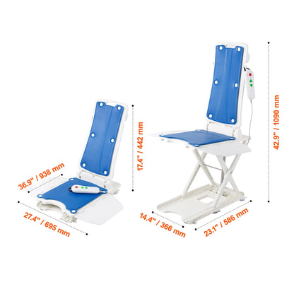 Electric Chair Lift Devices to Lift Elderly or Patients off Floor, Height Adjustable, Support Up to 310 LBS