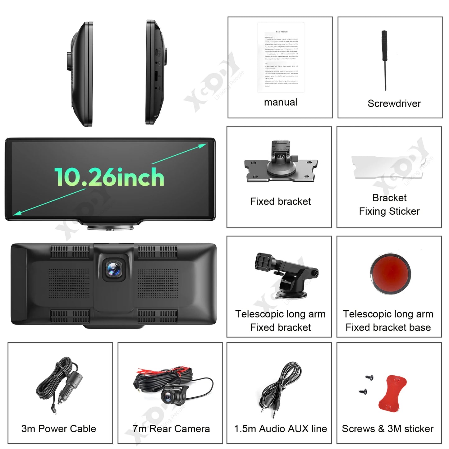 10.26" 4K Dash Cam Dashboard Video