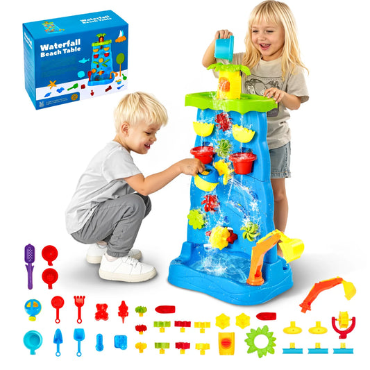 Kids Outdoor Beach Water Play Table with 37PCS
