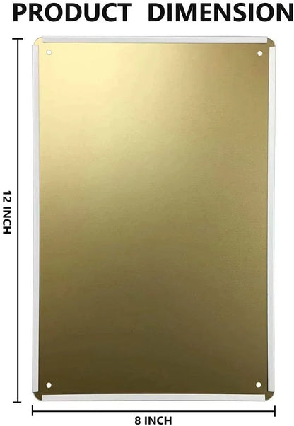 3D Flat, Christmas and Christmas Eve Metal Wall Decoration 8x12