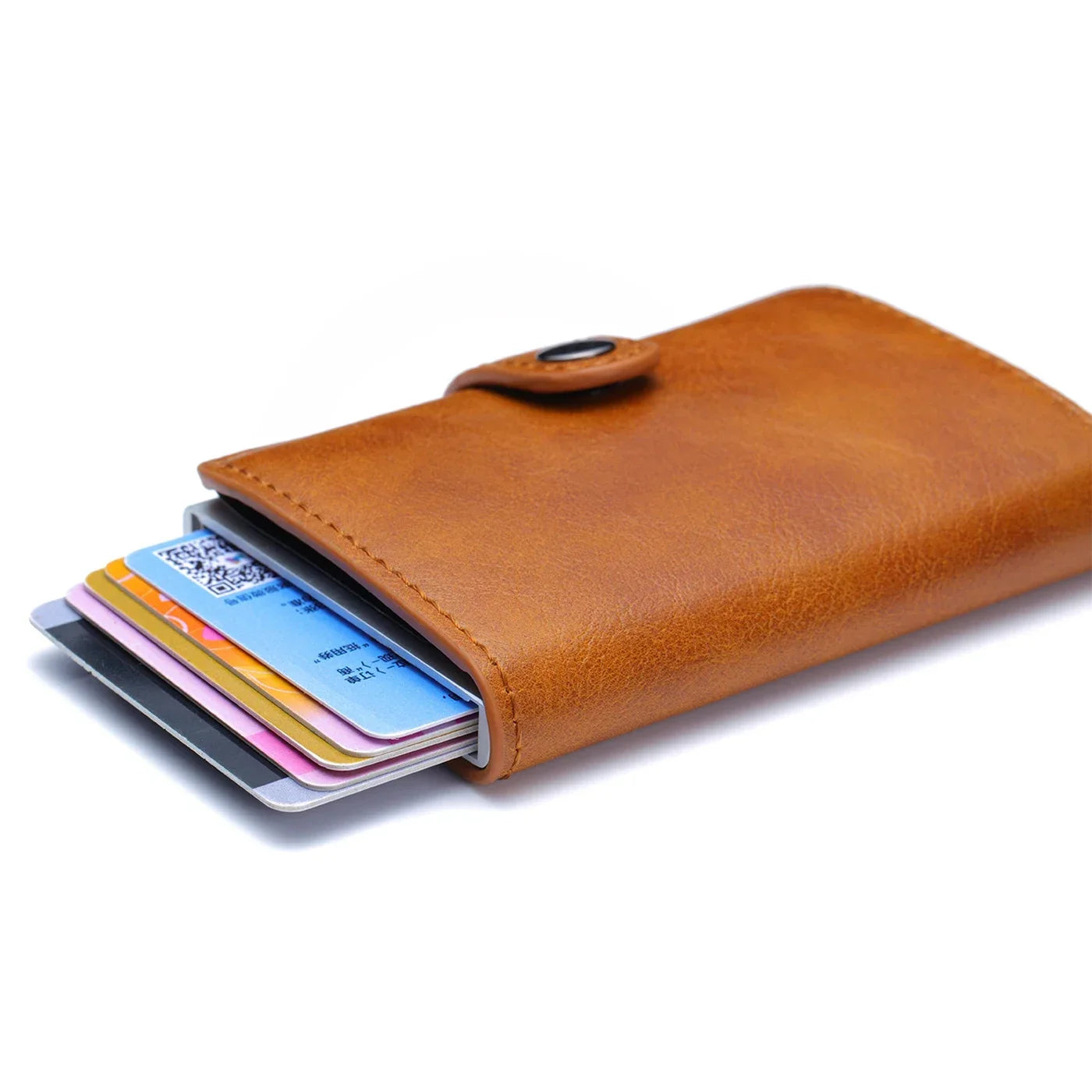 Rfid Credit Card Holder Storage Luxury Small Smart Wallet Metal Business Cardholder Case for Women or Men