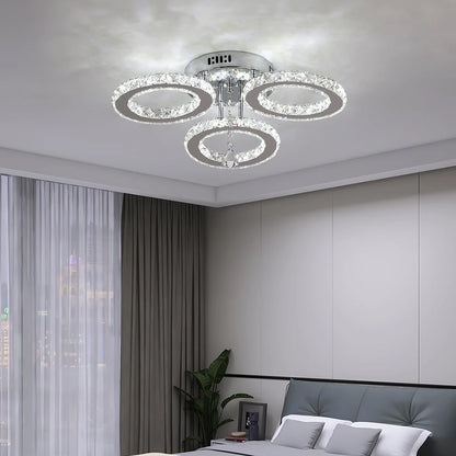 Crystal LED Ceiling Chandelier With Remote Control