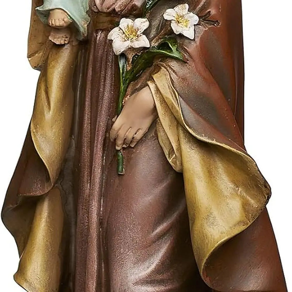 Religious St. Joseph Statue with Child Jesus, Catholic Home Decor Figurine