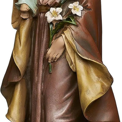 Religious St. Joseph Statue with Child Jesus, Catholic Home Decor Figurine